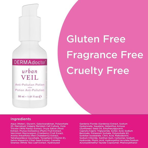 DERMAdoctor Urban Veil Anti-Pollution Potion 1.01 fl oz / 30 ml NIB - Picture 8 of 8